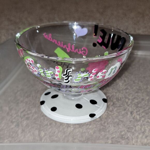 ☆ Lolita "Girlfriends Rule" Love My Sundae Ice Cream Bowl Nwob Gift ☆ - Picture 1 of 9